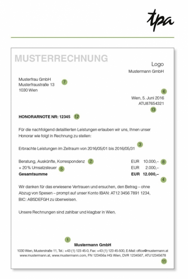 Rechnungsmerkmale: Kleinbetragsrechnung, Rechnungen über 400 Und über ...