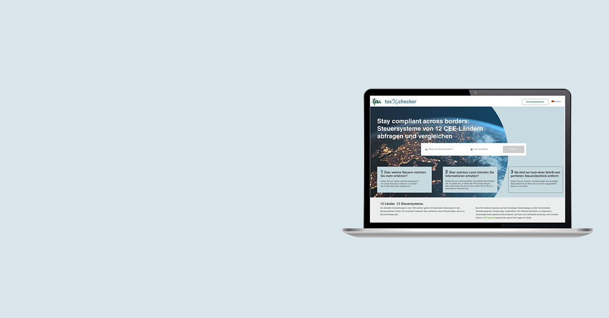 tax-checker.com: Navigieren Sie mit Leichtigkeit durch das Steuersystem in CEE – Steuern mit wenigen Klicks vergleichen